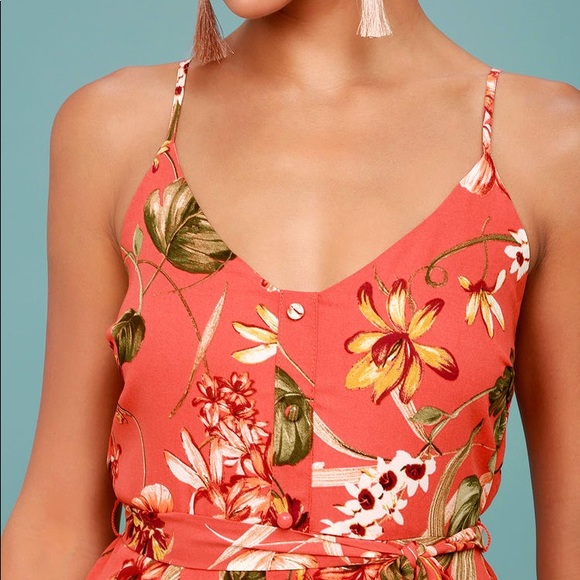 DONATING, LAST CHANCE LULU’s Dusty Rose Floral Print Skater Dress - Picture 3 of 11